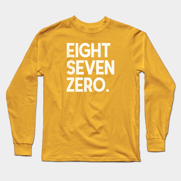 EightSevenZero. Long Sleeve T-Shirt by rt-shirts